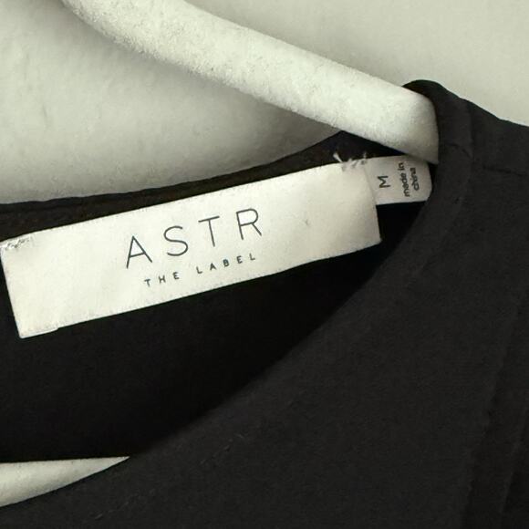 ASTR The Label Puff Sleeve Crop Blouse Black Medium Peasant Cottage - Picture 3 of 8